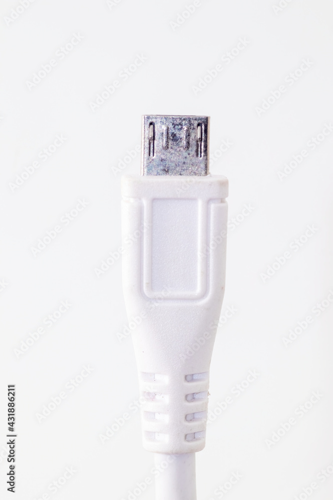 a white usb cable isolated on white a white usb cable isolated on white