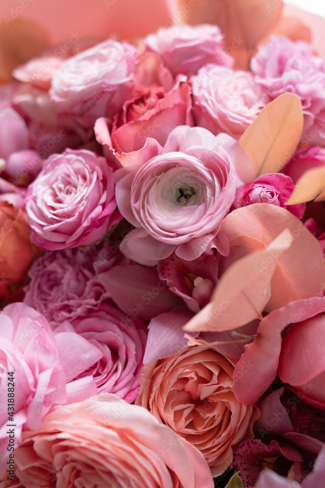 bouquet of flowers, bouquet, buttercups, ranunculus, roses, bush rose, eucalyptus, peony rose bouquet of flowers, bouquet, buttercups, ranunculus, roses, bush rose, eucalyptus, peony rose