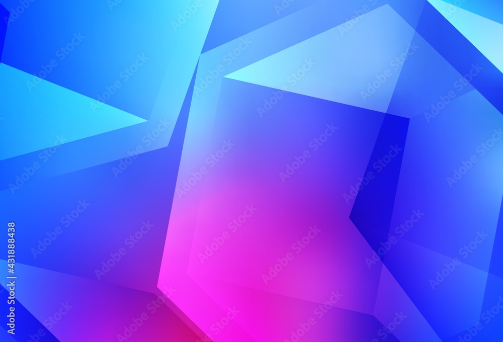Light Pink, Blue vector gradient triangles texture.