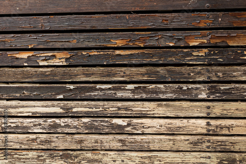 beautiful natural painted vintage background from old brown planks close-up