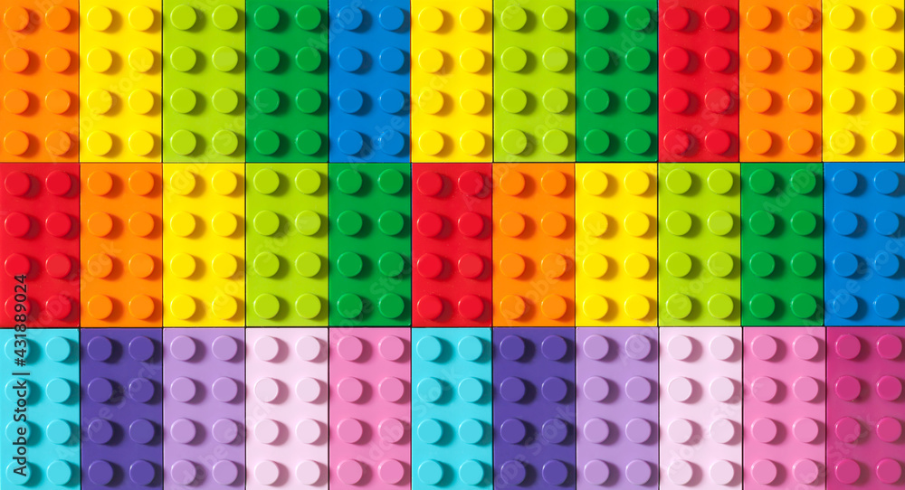 Colorful background made of plastic cubes Colorful background made of plastic cubes