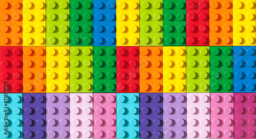 Colorful background made of plastic cubes