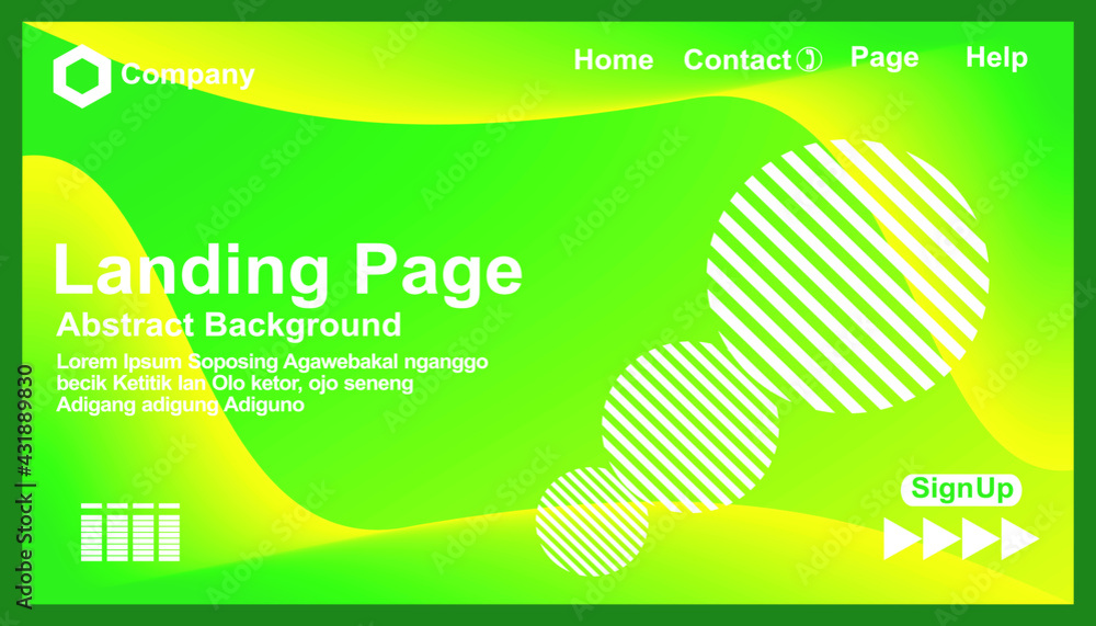 vector design of landing page background Website template for any ...