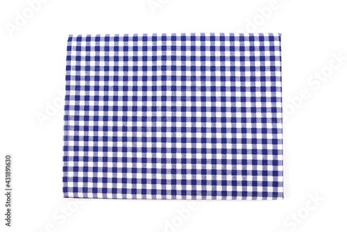 folded towel or tablecloth isolated on white background.