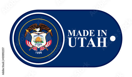 icon made in utah, isolated on white background
