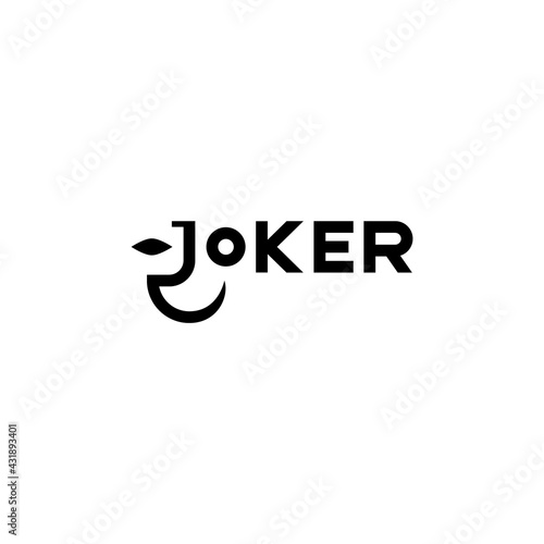 Joker text, creative logo design.