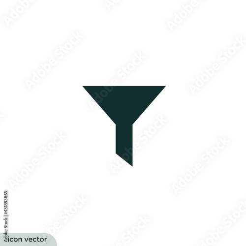 funnel icon filter symbol simple design element