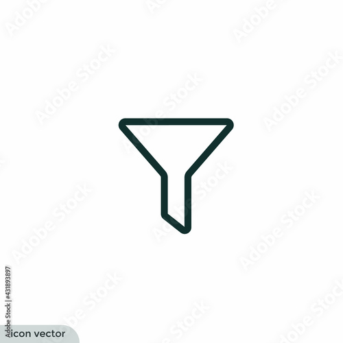 funnel icon filter symbol simple design element