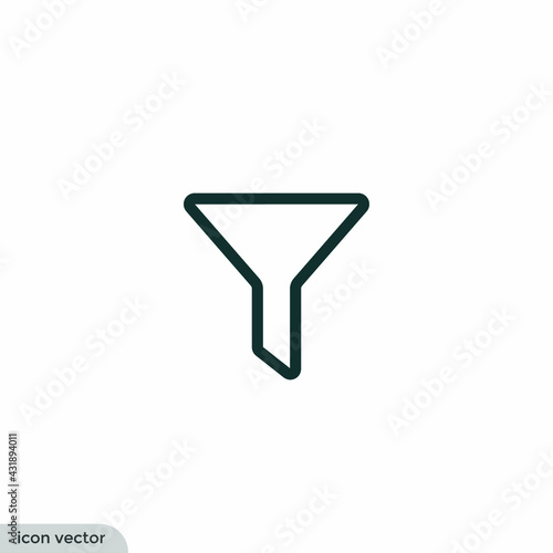 funnel icon filter symbol simple design element