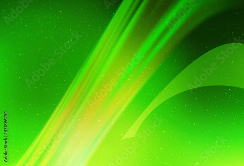 Light Green vector background with astronomical stars.