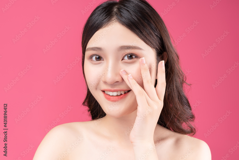 Asian woman has white and smooth skin Asian woman has white and smooth skin
