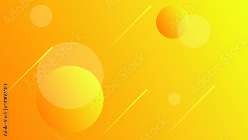 yellow abstract background with round shapes