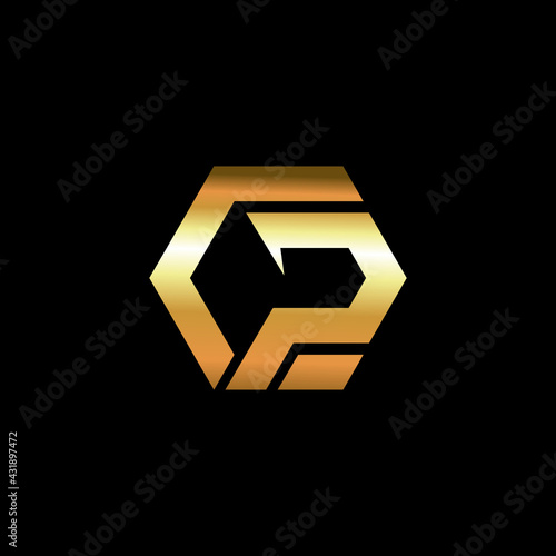 monogram logo initial CP