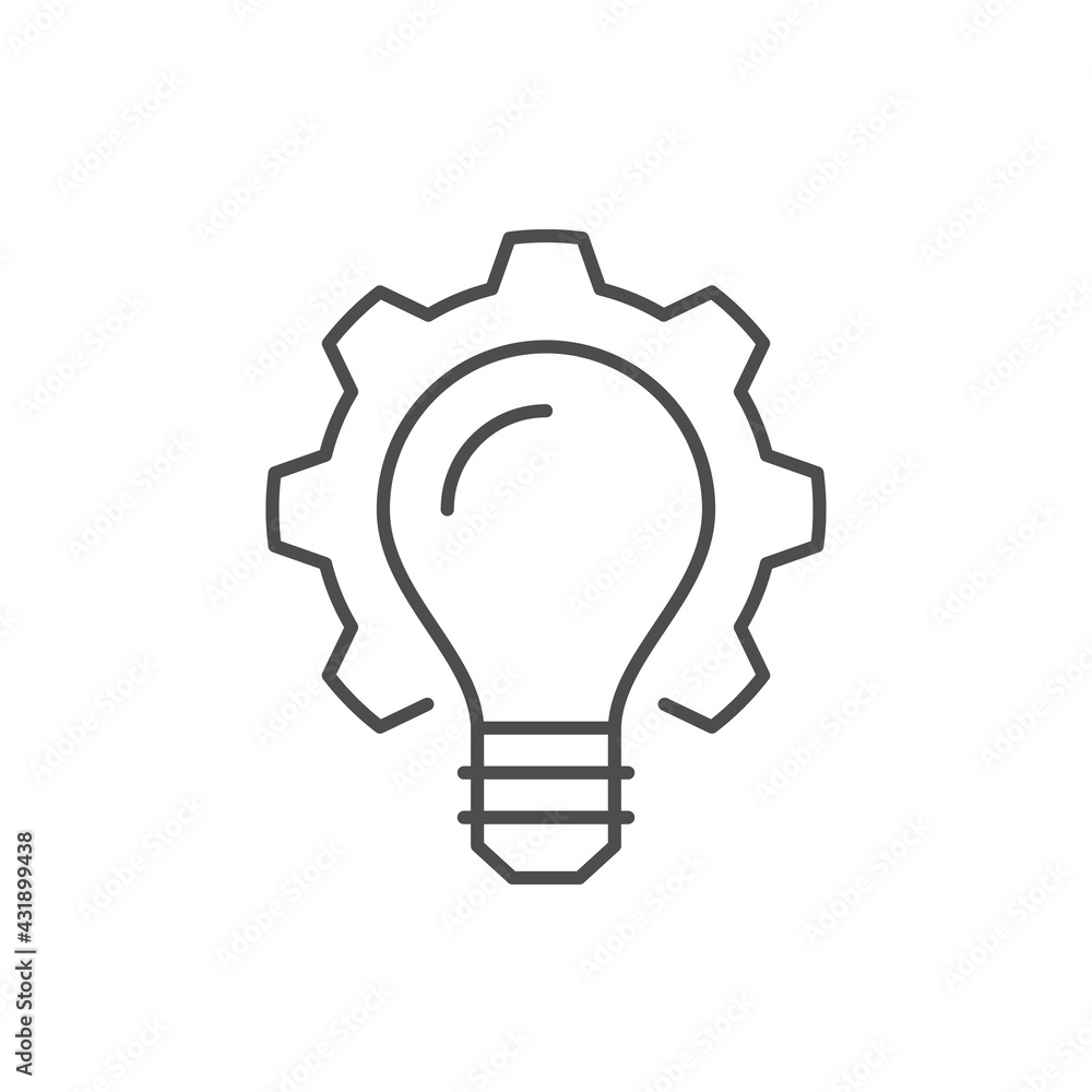 Technical innovation line outline icon Technical innovation line outline icon