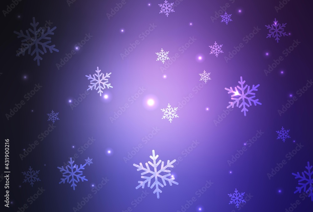 Dark Purple vector layout in New Year style.