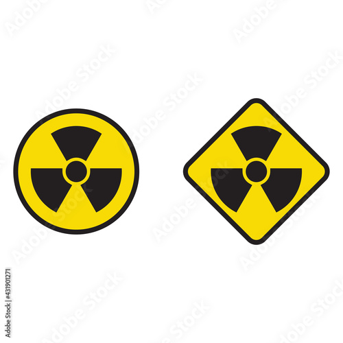 Yellow radioactive icon