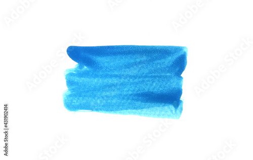 Blue watercolor stripes or brush on white background,Abstract color