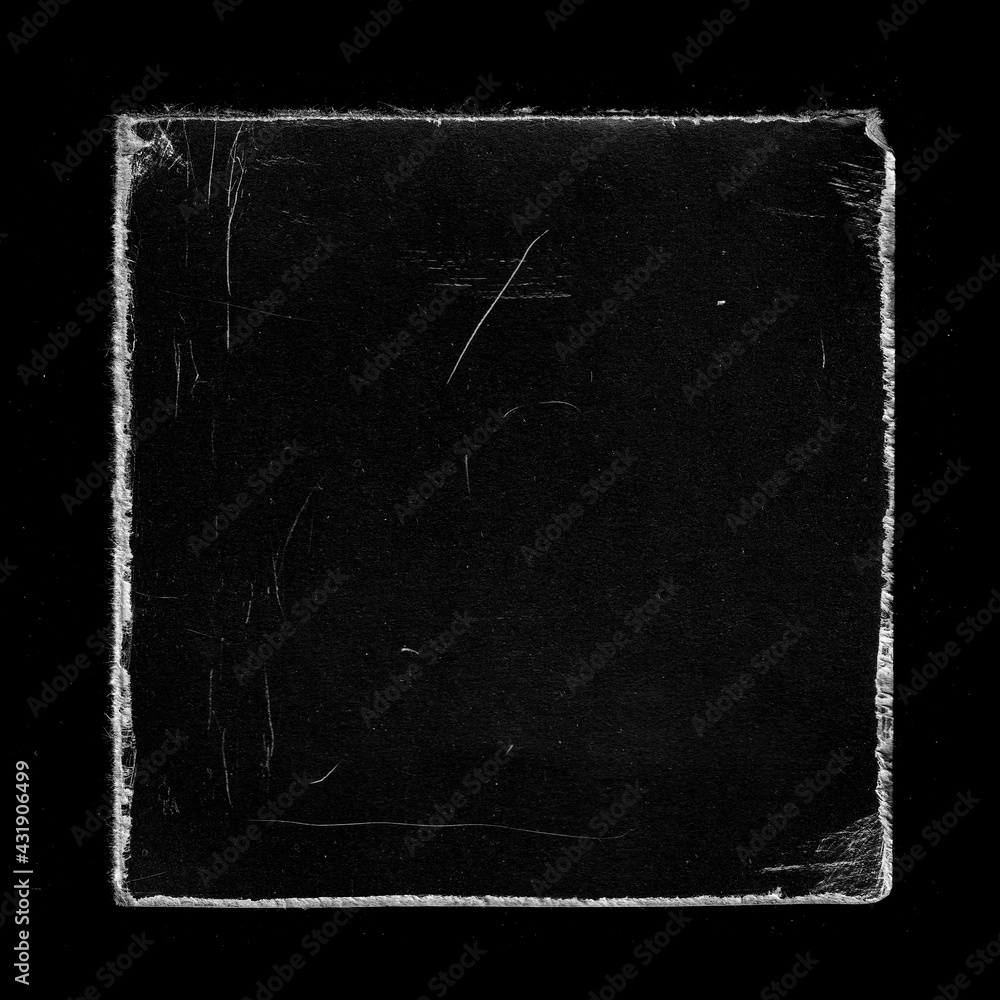 Old Black Square Vinyl CD Record Cover Package Envelope Template Mock