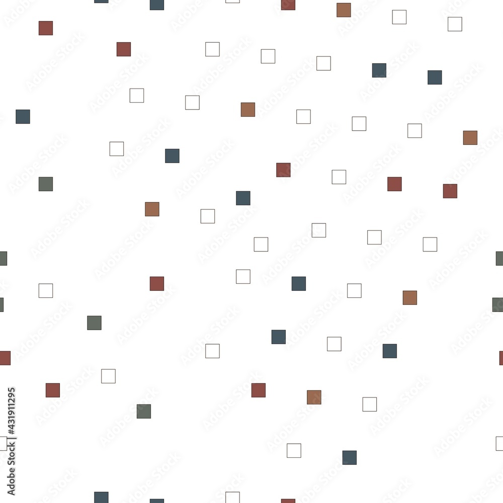 Abstract background in squares randomly arranged on the background. Squares in muted natural colors, ocher, gray, blue, green. Background for printing on paper, textiles. Abstract background in squares randomly arranged on the background. Squares in muted natural colors, ocher, gray, blue, green. Background for printing on paper, textiles.