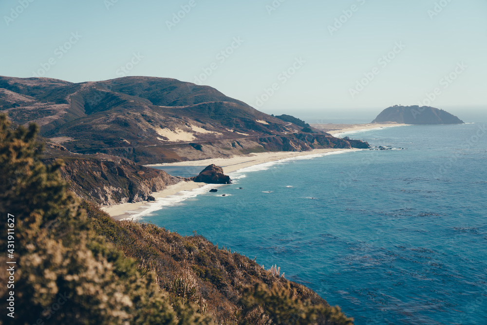 view of the coast of the sea beach west coast California