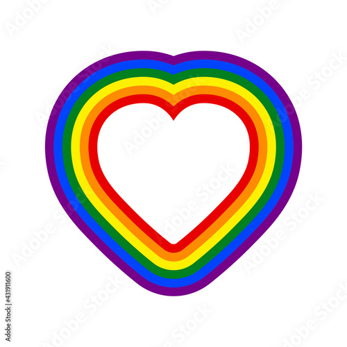 Heart pattern with LGBT pride flag