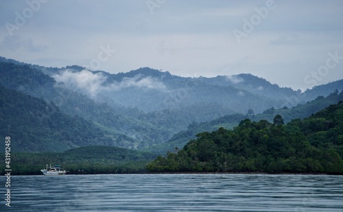 lake and mountains