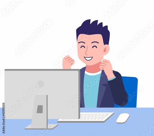 ジャケットを着た若い男性