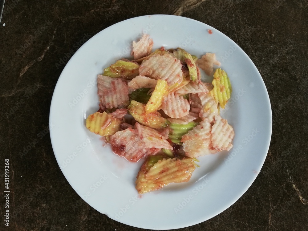 Balinese spices salad is one of the traditional Balinese foods Balinese spices salad is one of the traditional Balinese foods