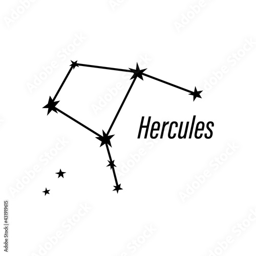 Zodiac constellation. Space and stars. Vector illustration isolated on white background