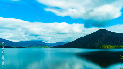 Amazing view of the lake Kaniere on the West Coast of New Zealand's South Island photo