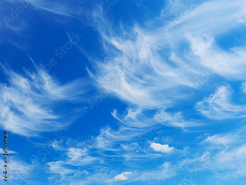 azure sky in fluffy light white clouds 