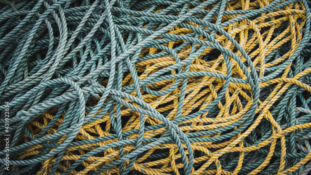 Teal and Yellow rope