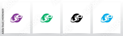 Nodes Orbitting Letter Logo Design G