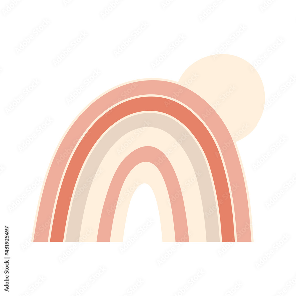 Boho rainbow element design. Vector illustration Boho rainbow element design. Vector illustration