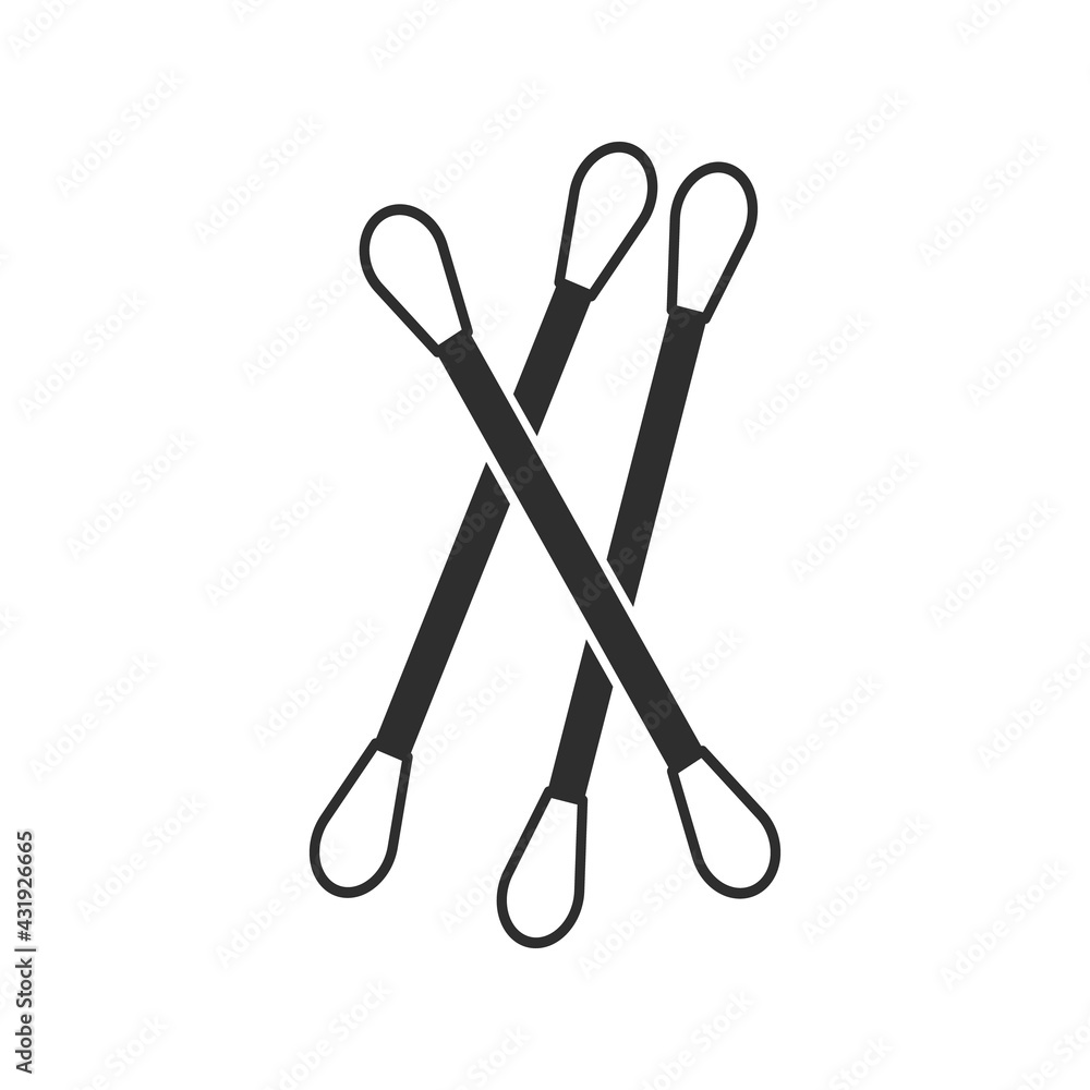 Cotton buds, hygiene icon. Simple elements of hygiene icons Cotton buds, hygiene icon. Simple elements of hygiene icons
