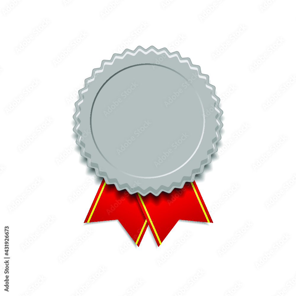 Silver medal border isolated on a white background Silver medal border isolated on a white background
