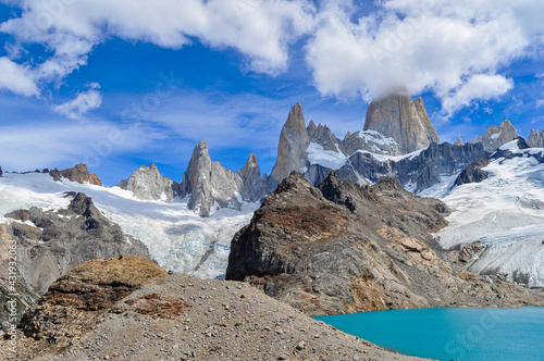 Fitz Roy mountain in a beautiful day