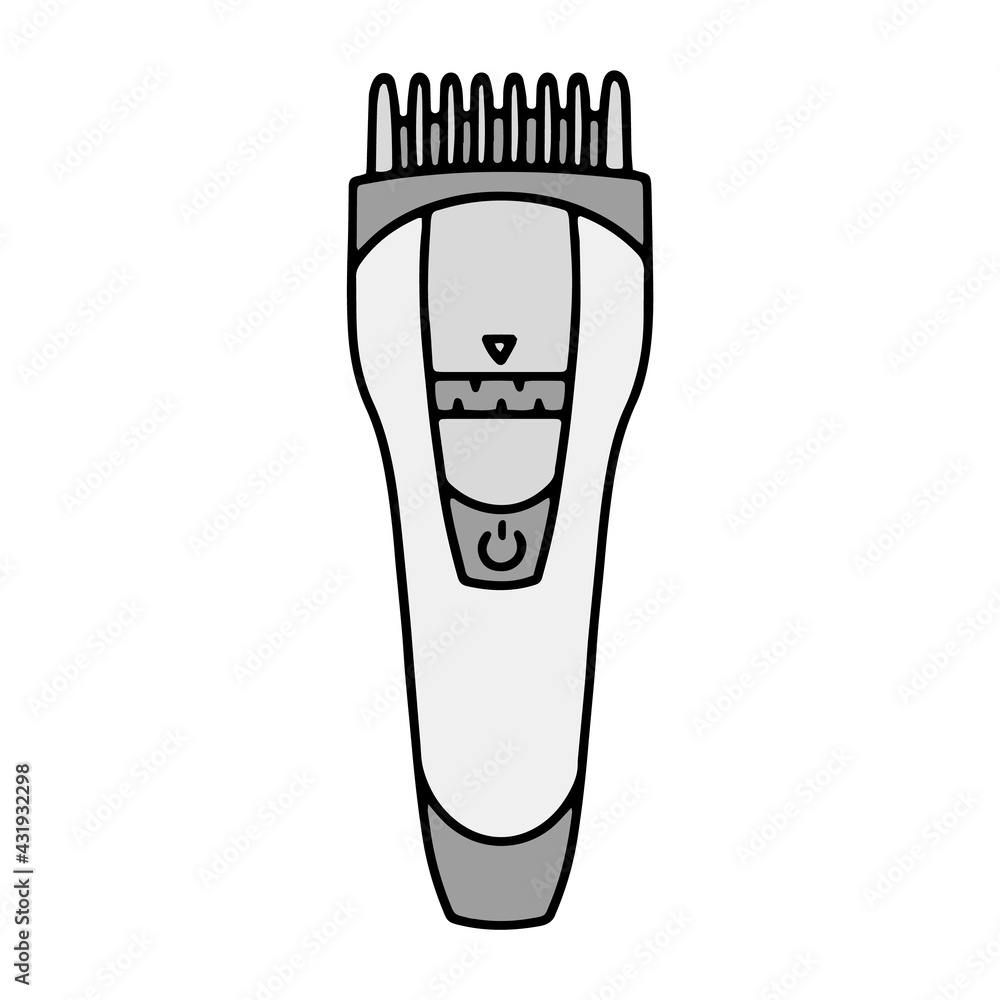Hair clipper and trimmer vector linear icon Hair clipper and trimmer vector linear icon