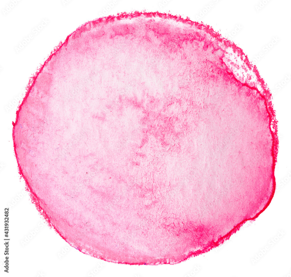 Watercolor stain circle element pink Watercolor stain circle element pink