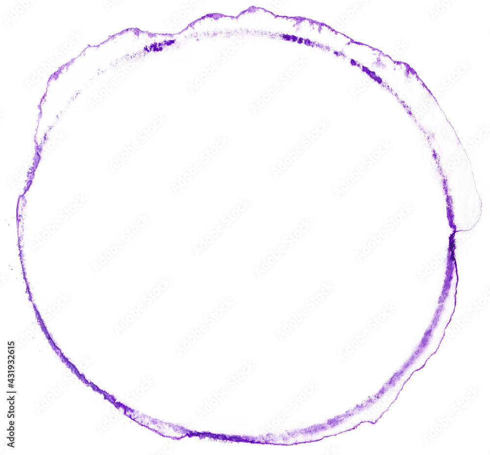 Watercolor stain circle element purple