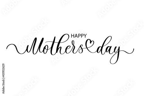 Happy Mother's Day - Cute hand drawn nursery poster with lettering in scandinavian style.