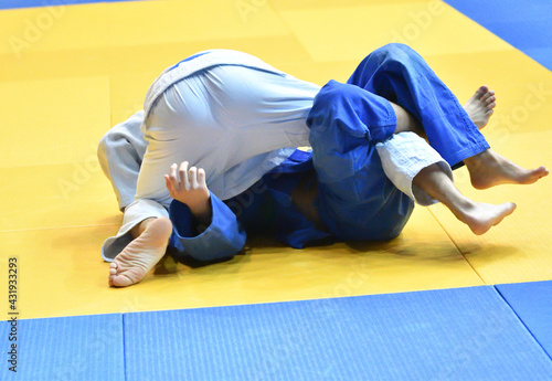 Boys compete in Judo