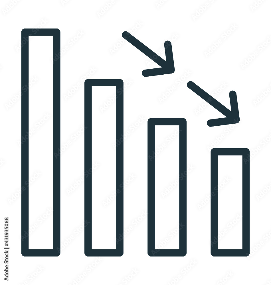 Declining Bar Chart Declining Bar Chart