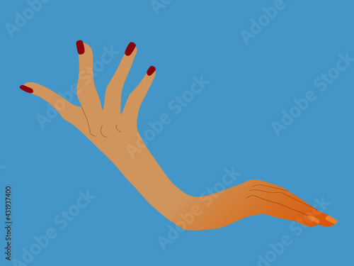 Bipolar disorder in euphoria and depression. Conceptual vector illustration and represented by hands