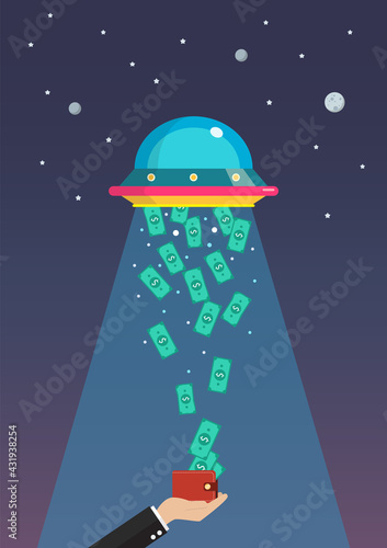 Money abducted by UFO
