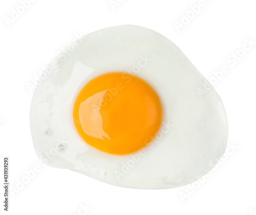 Fried egg isolated on white background food object design