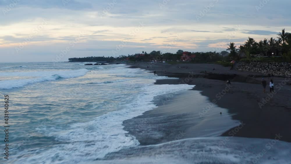 Drone Shot Flying Over Pererenan Beach Drone Shot Flying Over Pererenan Beach
