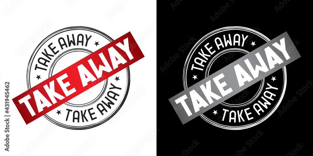 Take away seal - vector illustration Take away seal - vector illustration