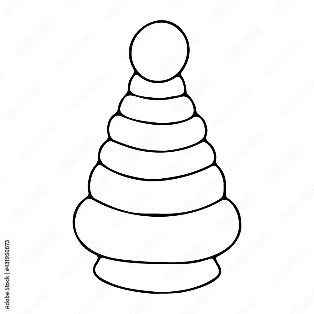 Simple vector illustration of a children's toy doodle icon. Simple vector illustration of a children's toy doodle icon.