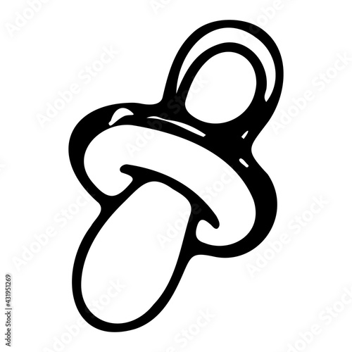 Vector illustration of baby pacifier pacifier